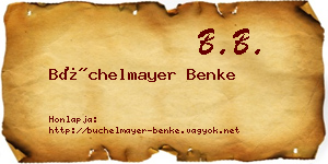 Büchelmayer Benke névjegykártya